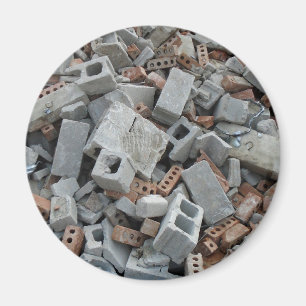 Briques et aimant de débris de blocaille de