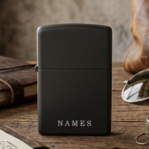 Briquet Zippo Nom Personnalisé