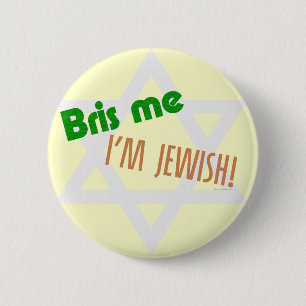 Bris ich bin ich jüdischer Knopf Button