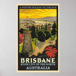 Brisbane, affiche de voyage Australie