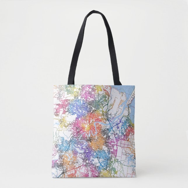 Brisbane Australia City Map Tasche (Vorderseite)