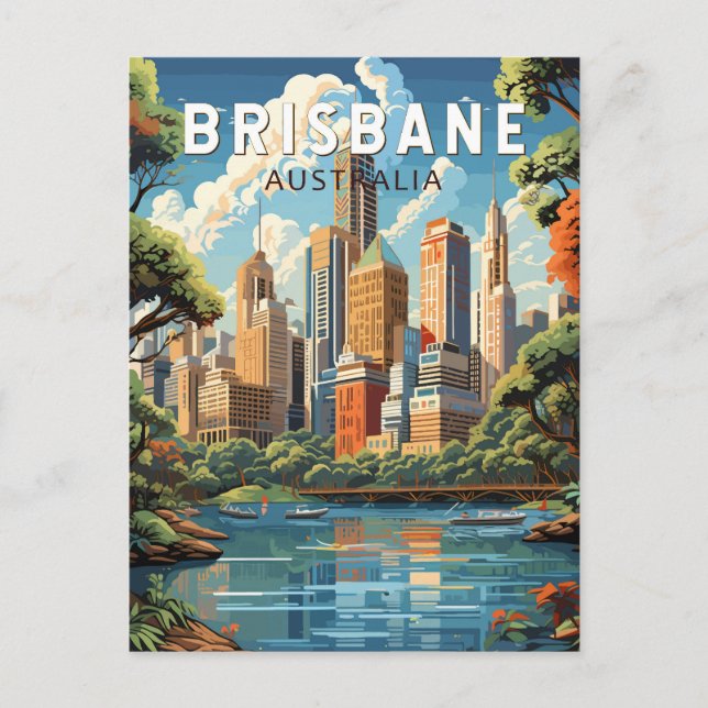 Brisbane Australia Reisen Vintag Postkarte (Vorderseite)