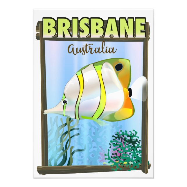 Brisbane Australia Tropical Travel Poster (Vorne)