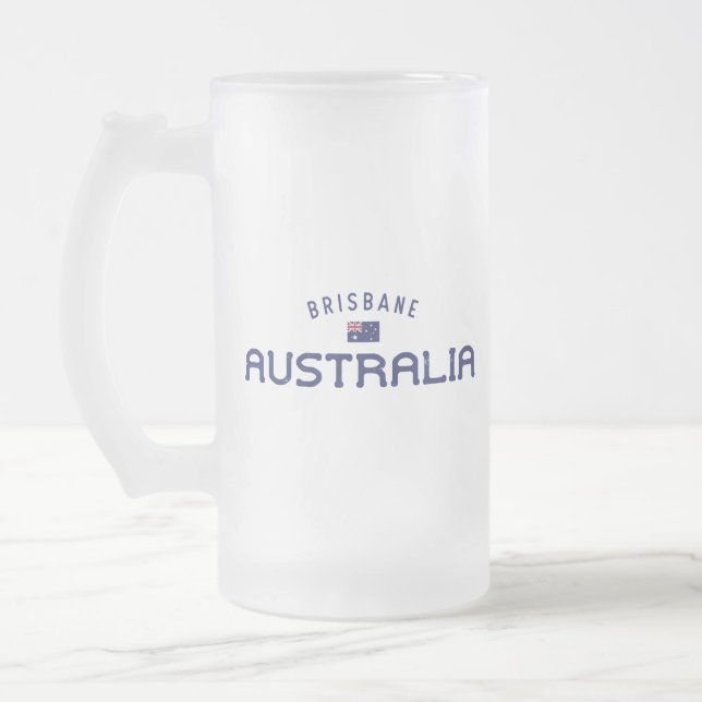 Brisbane Australien Mattglas Bierglas (Links)
