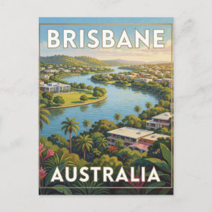 Brisbane Australien subtropische Stadt Szene Postkarte