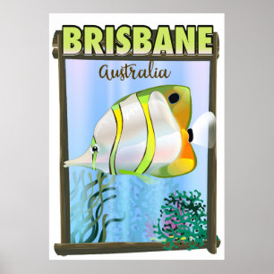 Brisbane Australien Tropisches Reiseplakat Poster