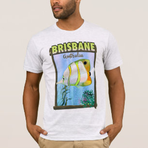 Brisbane Australien Tropisches Reiseplakat T-Shirt