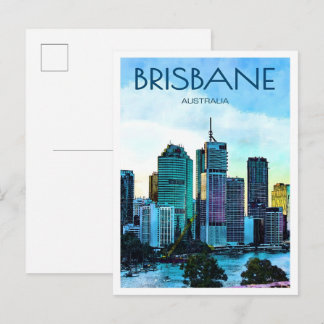 Brisbane City Australia Vintage Travel  Postkarte