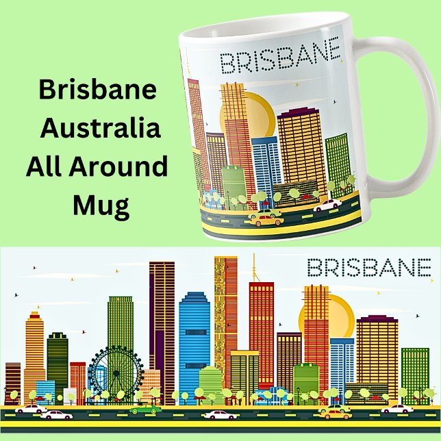 BRISBANE City Illustration Kaffeetasse (Von Creator hochgeladen)