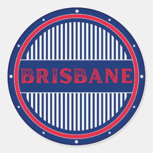 Brisbane City Pride Emblem – Australische Identitä Runder Aufkleber