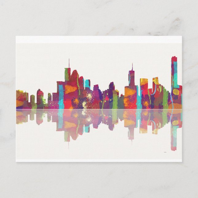 Brisbane Qld Skyline Postkarte (Vorderseite)