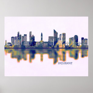 Brisbane Skyline Poster