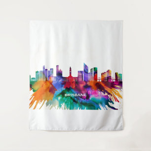 Brisbane Skyline Wandteppich