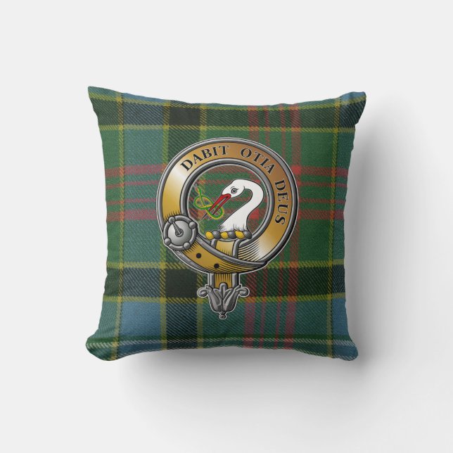 Brisbane Tartan & Abzeichen Kissen (Vorderseite)