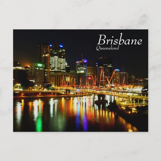 Brisbane um 1 Uhr Postkarte (Vorderseite)