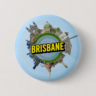 Brisbane winzig kleine Planet Wahrzeichen Architek Button