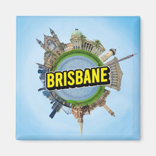 Brisbane winzig kleine Planet Wahrzeichen Architek Magnet