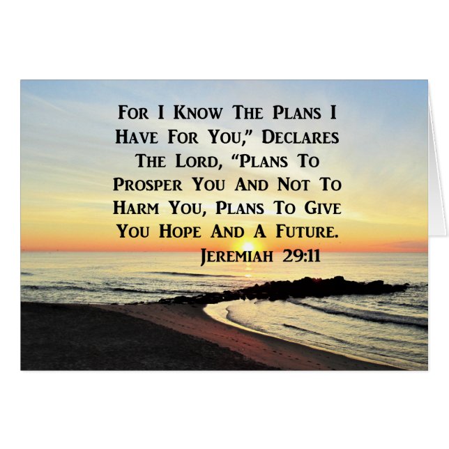 BRISER LE LEVER JEREMIAH 29:11 PHOTO (Devant horizontal)