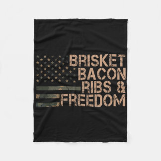 Brisket Bycon Ribs and Freedom Grill Grillen Funny Fleecedecke