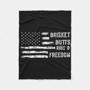 Brisket Hinterns Ribs and Freedom Grillen Fleecedecke