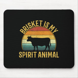 Brisket ist mein Geist Tier, lustiges Fleisch Barb Mousepad