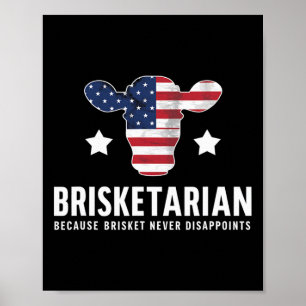 Brisketarian Brisket Grillen Lovers Funny Spaß Byr Poster