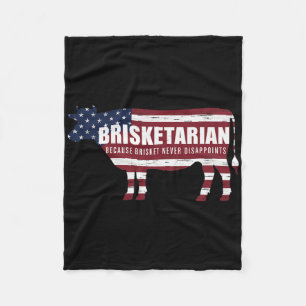 Brisketarian Brisket Grillen Spaß Crude Byrbecue Fleecedecke