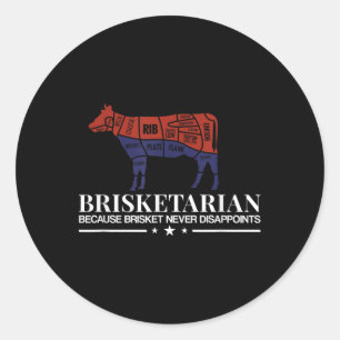 Brisketarian Brisket Smoker Grill Butler Chart Fu Runder Aufkleber