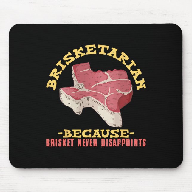Brisketarian Funny Texas Grillen Meat Lover Mousepad (Vorne)