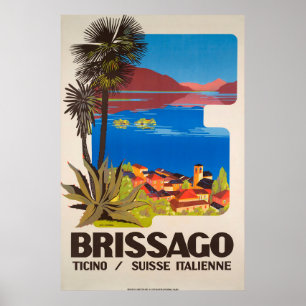 Brissago, Tessin, die Schweiz, Reise-Plakat Poster