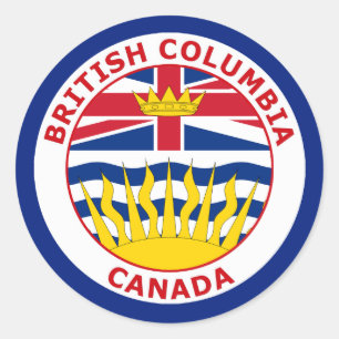 BRISTISH COLUMBIA, KANADA RUNDER AUFKLEBER