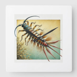 Bristletail 151024IREF202 - Watercolor Quadratische Wanduhr