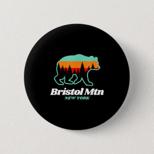 Bristol Berg New York Skifahren Snowboarden Bär Button