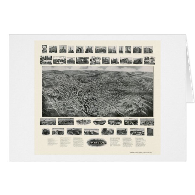 Bristol, carte panoramique de CT - 1907 (Devant horizontal)