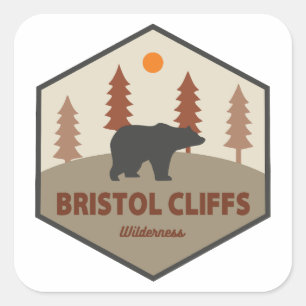 Bristol Cliffs Wilderness Bear Quadratischer Aufkleber
