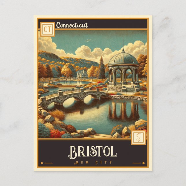 Bristol, Connecticut | VINTAG Postkarte (Vorderseite)