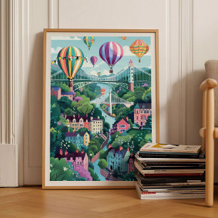 Bristol Druck Bristol Illustration Bristol Reise  Poster