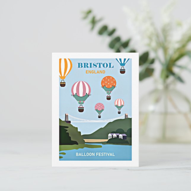 Bristol England Ballonfestival Postkarte (Stehend Vorderseite)