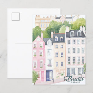 Bristol England Gouache-Malerei-Illustration Reise Postkarte
