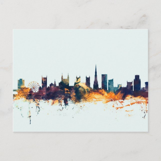 Bristol England Skyline Postkarte (Vorderseite)