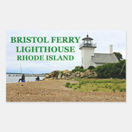 Bristol Ferry Lighthouse, Rhode Island Rechteckiger Aufkleber