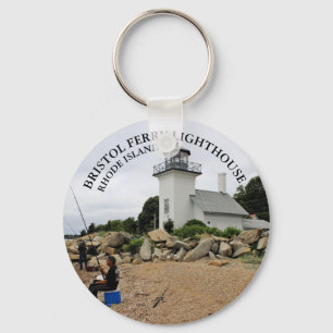 Bristol Ferry Lighthouse, Rhode Island Schlüsselan Schlüsselanhänger