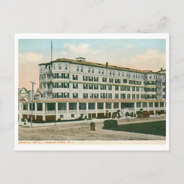 Bristol Hotel, Asbury Park, NJ Vintag Postkarte (Vorderseite)