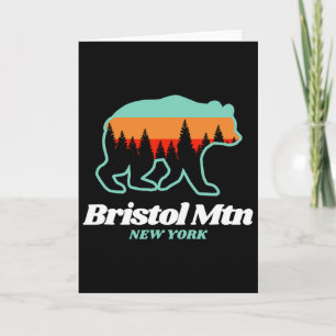Bristol Mountain New York Skifahren Snowboarden Bä Karte