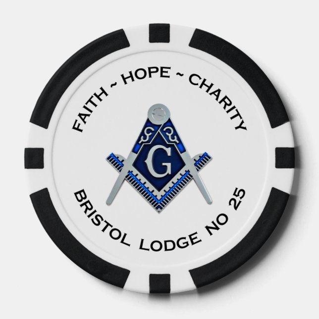 Bristol No 25 Masonic Poker Chips (Vorderseite)