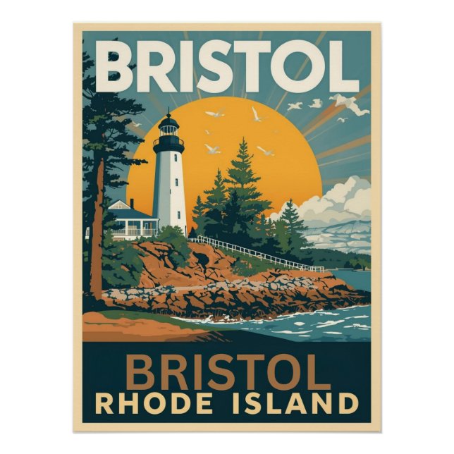 Bristol, Rhode Island, USA Poster (Vorderseite)