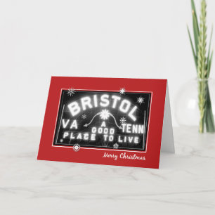 Bristol Sign Carte de vacances avec texte personna
