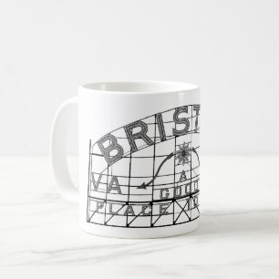 Bristol Slogan Sign Bristol Virginia Tennessee Kaffeetasse