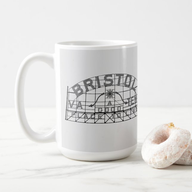 Bristol Slogan signe Café Mug (Avec donut)