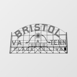 Bristol VA TN Slogan-Vorzeichenklammer Fensteraufkleber
